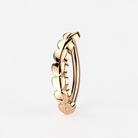 Titanium clicker hoop belly button ring with heart design, dainty navel jewelry