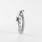 Titanium clicker hoop belly button ring with heart design, dainty navel jewelry