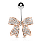 Cute Silver Bow Belly Button Ring (14G | 10mm | Surgical Steel | Silver, Gold, Rose Gold)