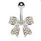 Cute Silver Bow Belly Button Ring (14G | 10mm | Surgical Steel | Silver, Gold, Rose Gold)