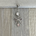 Alourette Belly Button Ring-Belly Button Rings-Silver-Elara Body Jewelry