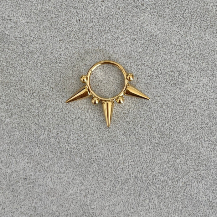 Astra Thorn Septum Ring-Septum Ring-8mm-Gold-16G-Elara Body Jewelry