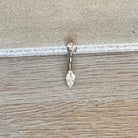 Belle Pointe Belly Button Ring-Belly Button Rings-Silver-Elara Body Jewelry