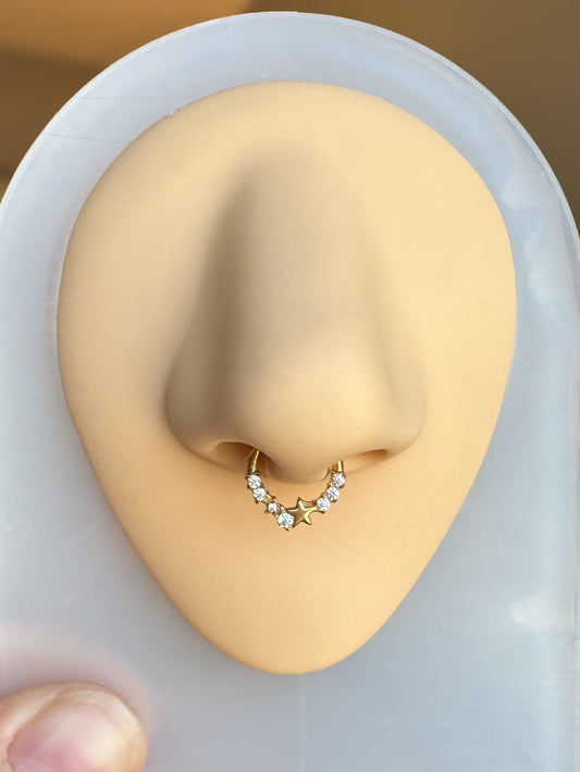 Gold Star Septum Ring