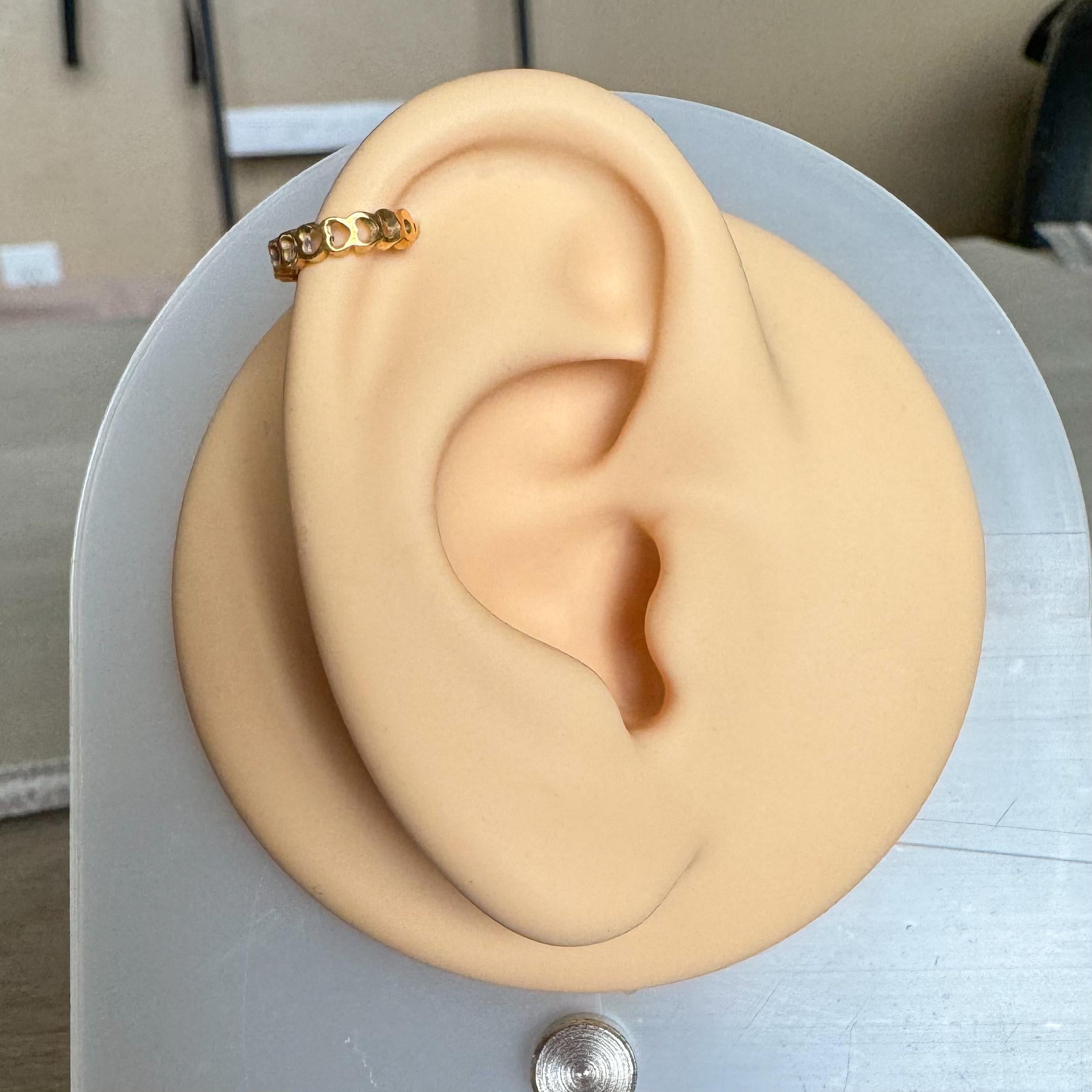 Coeur Infini Helix Earring-Cartilage Earring-Gold-Elara Body Jewelry