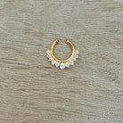 Crystal Fan Non-Piercing Septum Ring-Septum Ring-Elara Body Jewelry