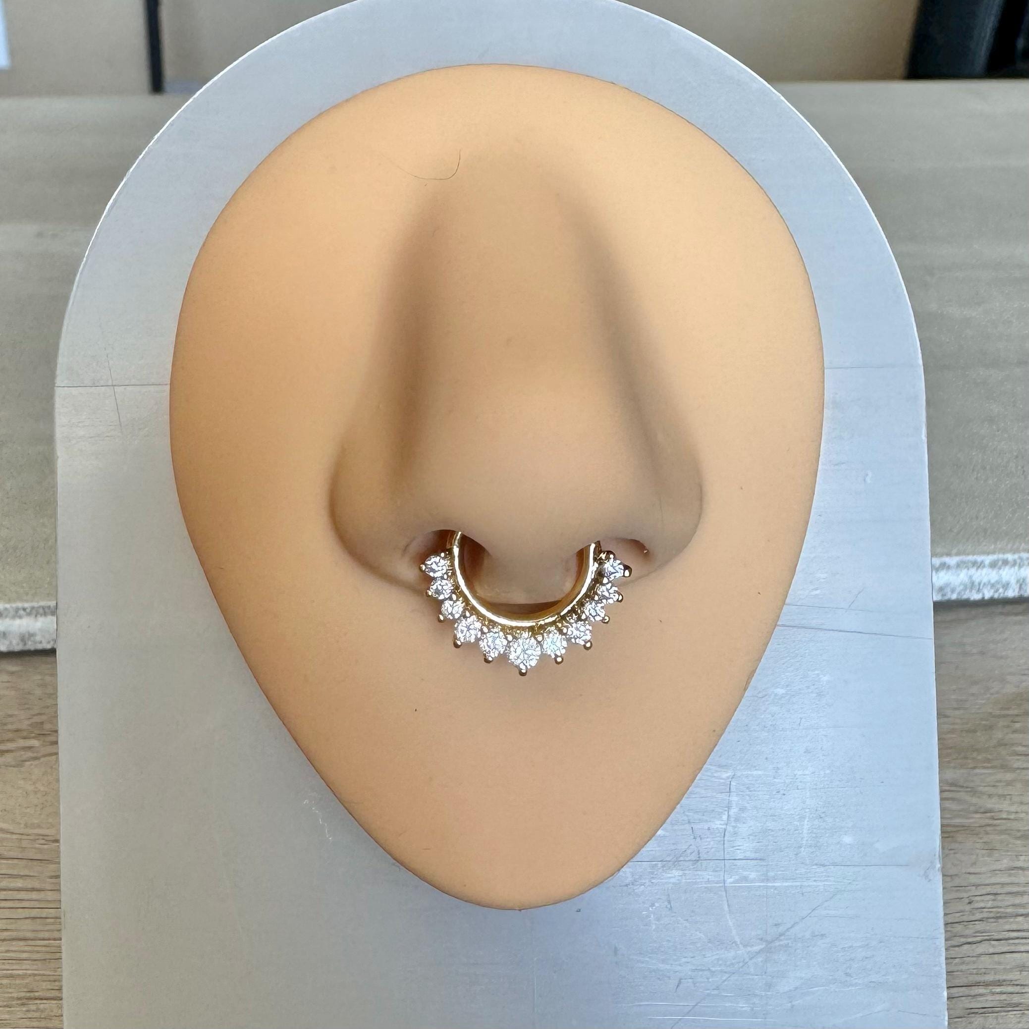 Crystal Fan Non-Piercing Septum Ring-Septum Ring-Elara Body Jewelry