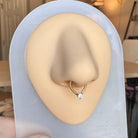 Crystal Tear Septum Ring-Septum Ring-Elara Body Jewelry
