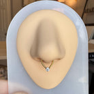 Crystal Tear Septum Ring-Septum Ring-Elara Body Jewelry