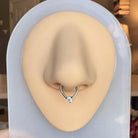 Crystal Tear Septum Ring-Septum Ring-Elara Body Jewelry
