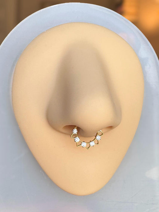 Dainty Spiked Septum Ring