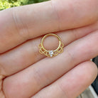 Daphne Lace Daith Earring-Daith Earring-Elara Body Jewelry