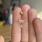 Elysian Reverie Belly Button Ring-Belly Button Rings-Elara Body Jewelry