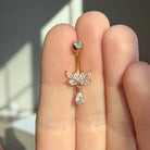Elysian Reverie Belly Button Ring-Belly Button Rings-Gold-Elara Body Jewelry