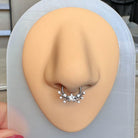 Gilded Nova Septum Ring-Septum Ring-Silver-8mm-Elara Body Jewelry