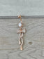 Rose Gold Dangly Bow Belly Button Ring (14G, 10mm, Surgical Steel)