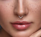 Gold V Septum Ring (16G, 8mm, Titanium, Several Color Options)