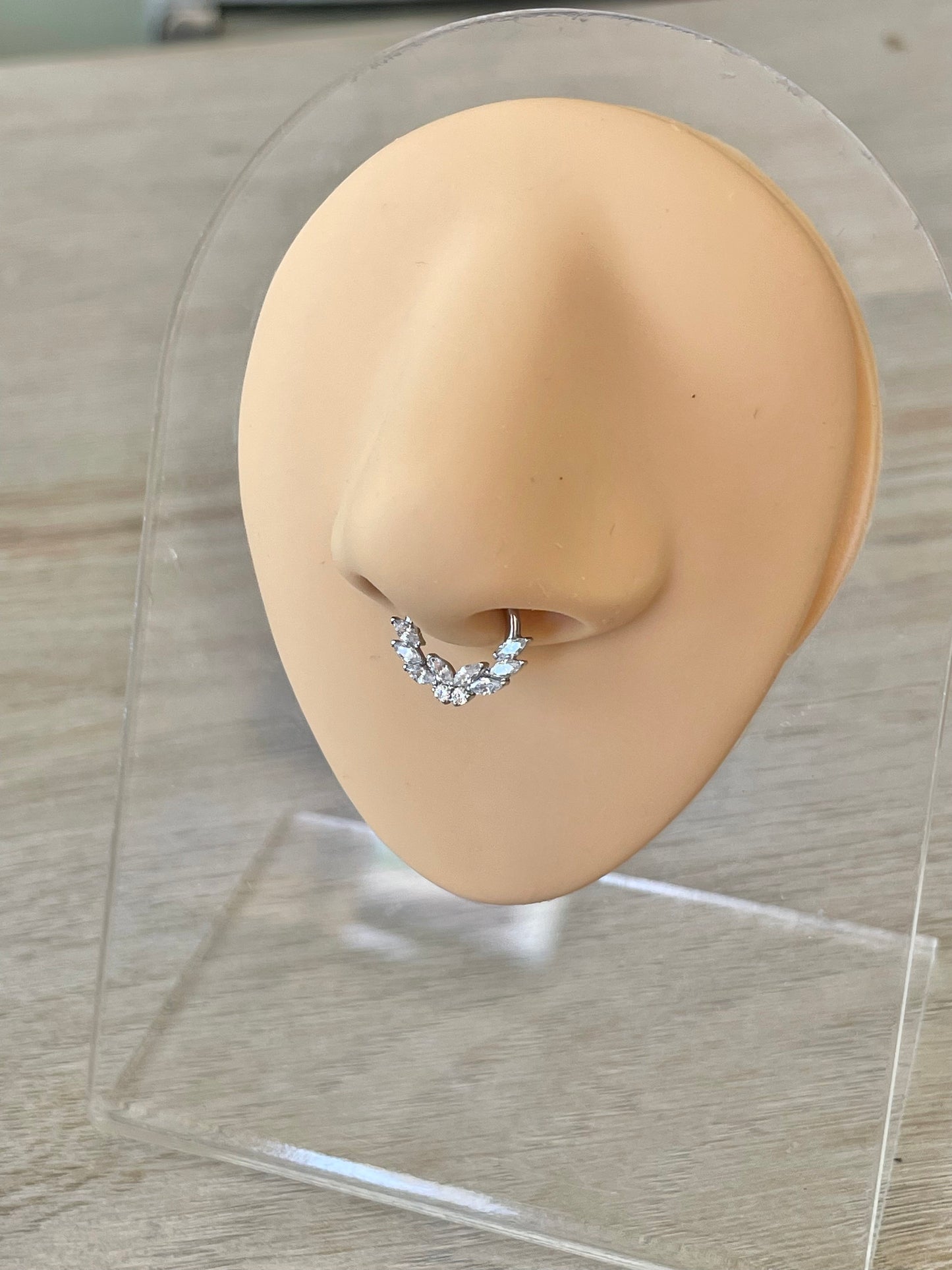 Titanium Septum Ring, Butterfly (16G, 8mm or 10mm, Titanium, Gold or Silver)