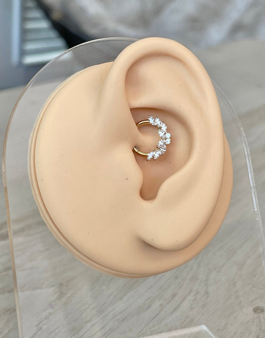 Silver Butterfly Daith Earring (16G, 8mm or 10mm, Titanium, Gold or Silver)