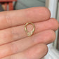 Gold Chevron Titanium Daith Earring (16G | 8mm or 10mm | Titanium | Silver or Gold)