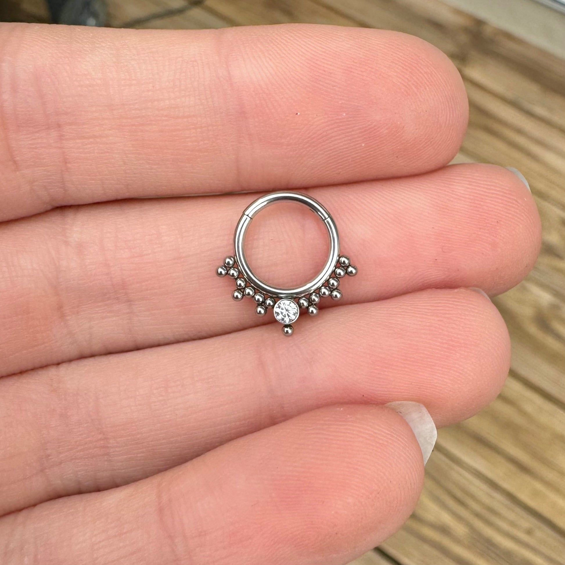 Unique Daith Earring (16G, 8mm, Surgical Steel, Silver or Gold)