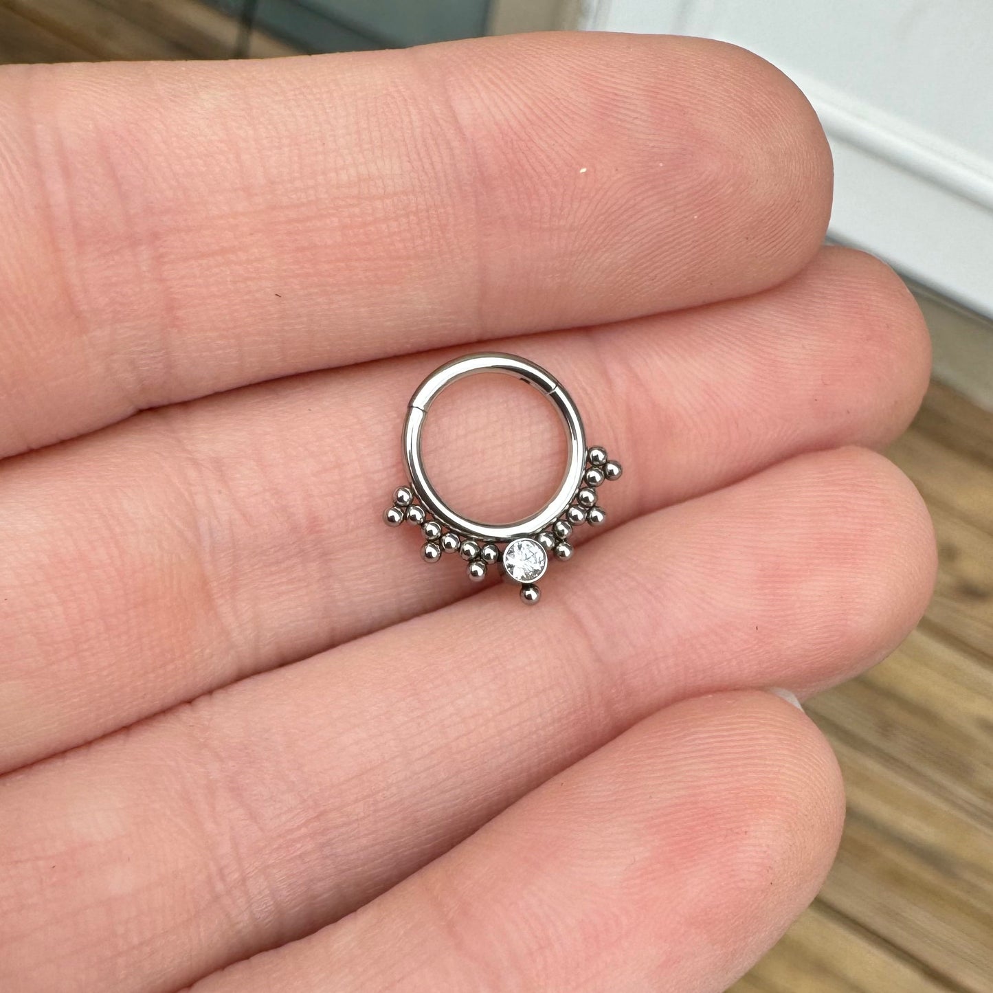 Unique Septum Ring Silver (16G, 8mm, Surgical Steel, Silver or Gold)