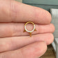 Gold Spike Septum Ring (16G, 8mm, Surgical Steel, Gold or Silver)