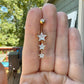 Dangly Star Belly Button Ring (14G, 10mm, Surgical Steel, Silver or Gold)