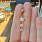 Dangly Star Belly Button Ring (14G, 10mm, Surgical Steel, Silver or Gold)