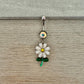 Dangly Daisy Belly Button Ring (14G, 10mm, Surgical Steel)