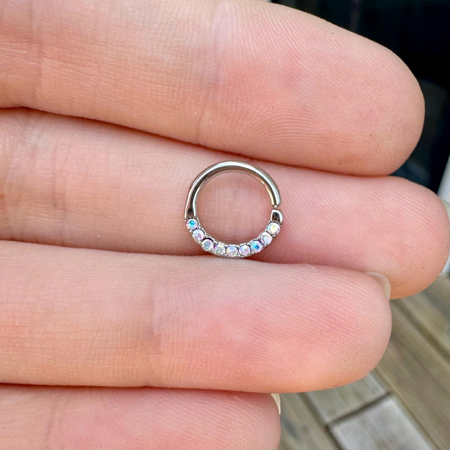 Simple Aurora Septum Ring, Bendable (16G, 8mm)