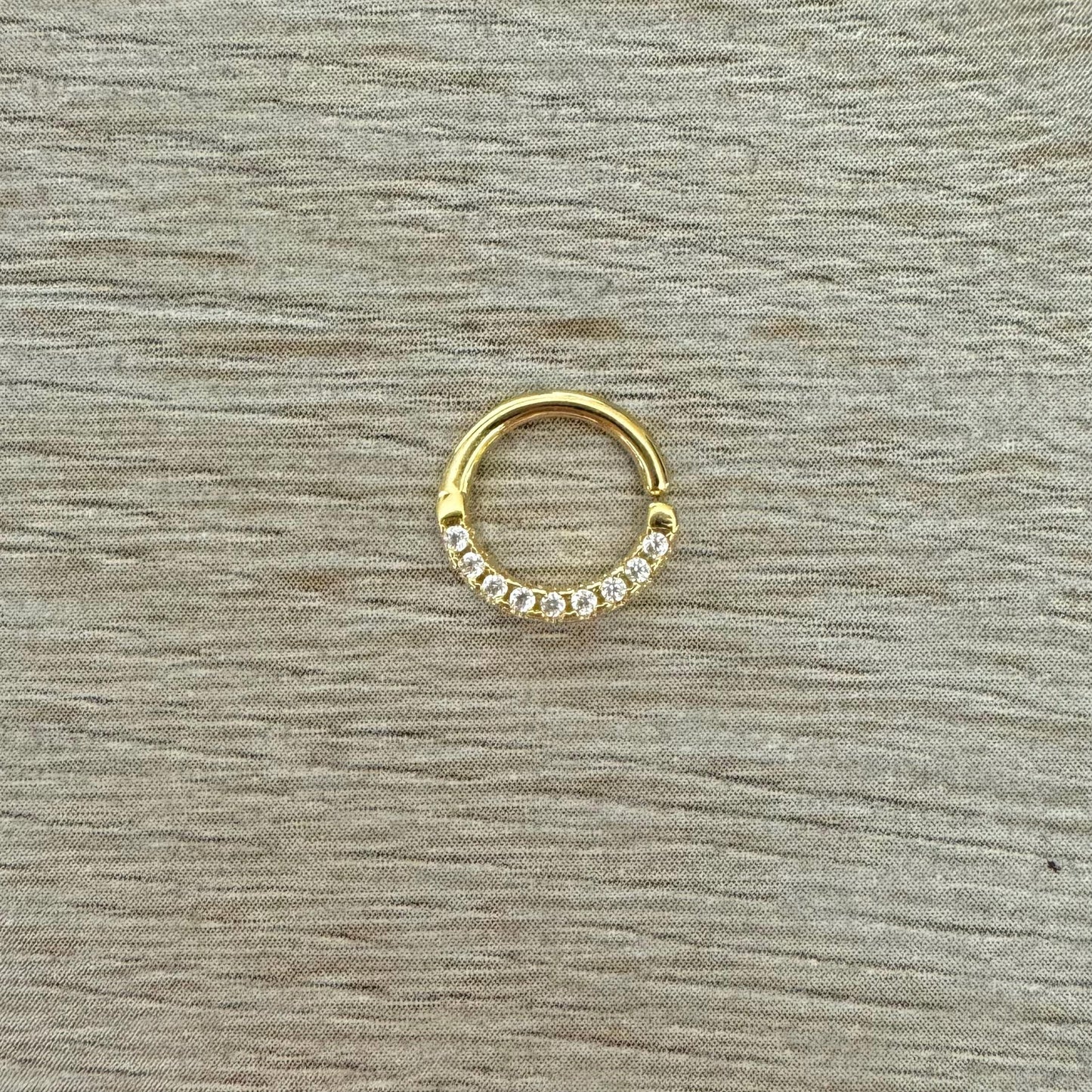 Simple Bendable Gold Daith Earring (16G, 8mm)