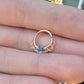 Blue Opal Septum Ring (16G, 10mm, Rose Gold, Gold or Silver)