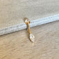 Small Belly Button Ring Non Dangle, Internally Threaded (14G, 10mm, Titanium, Silver or Gold))