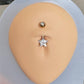 Mini Star Belly Button Ring (14G, 10mm, Surgical Steel, Gold)