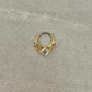 Ornate Gold Septum Ring (16G, 10mm, Surgical Steel, Gold or Rose Gold)