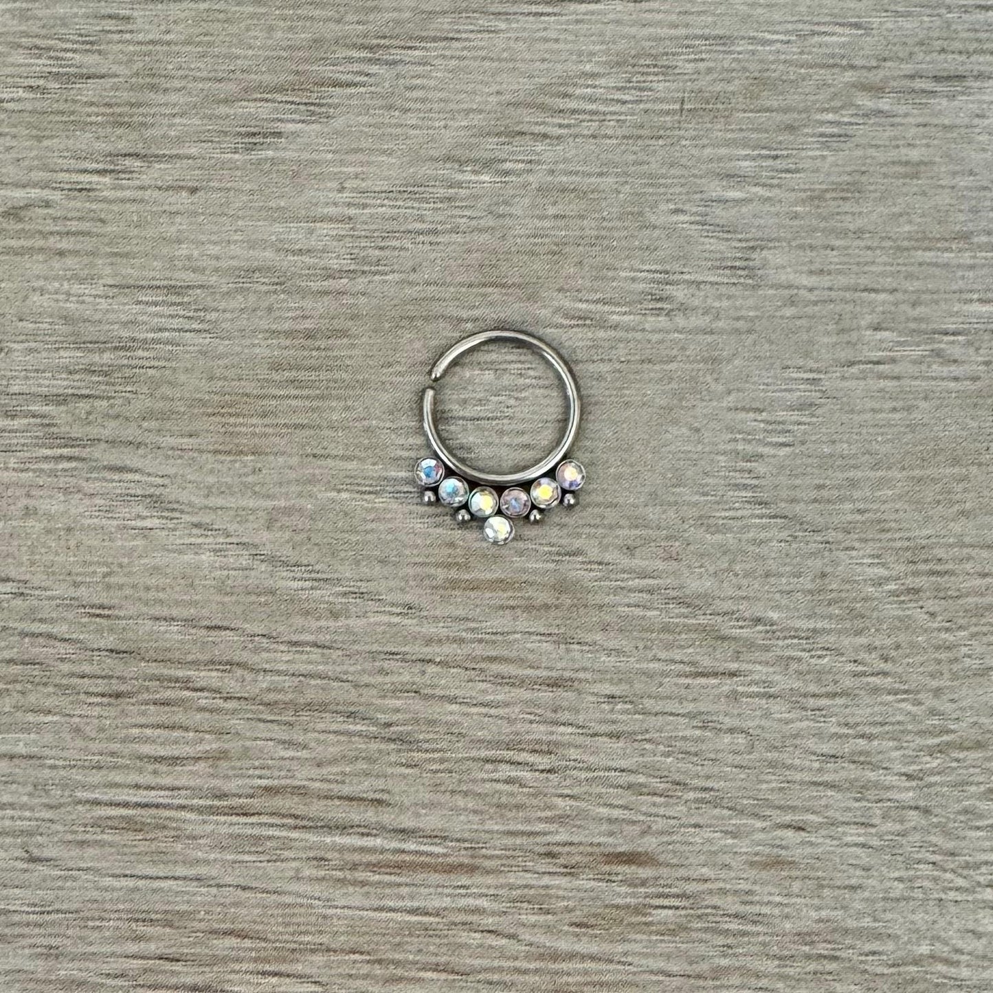 Bendable Aurora Septum Ring (16G or 18G, 8mm, Surgical Steel, Multiple Color Options)