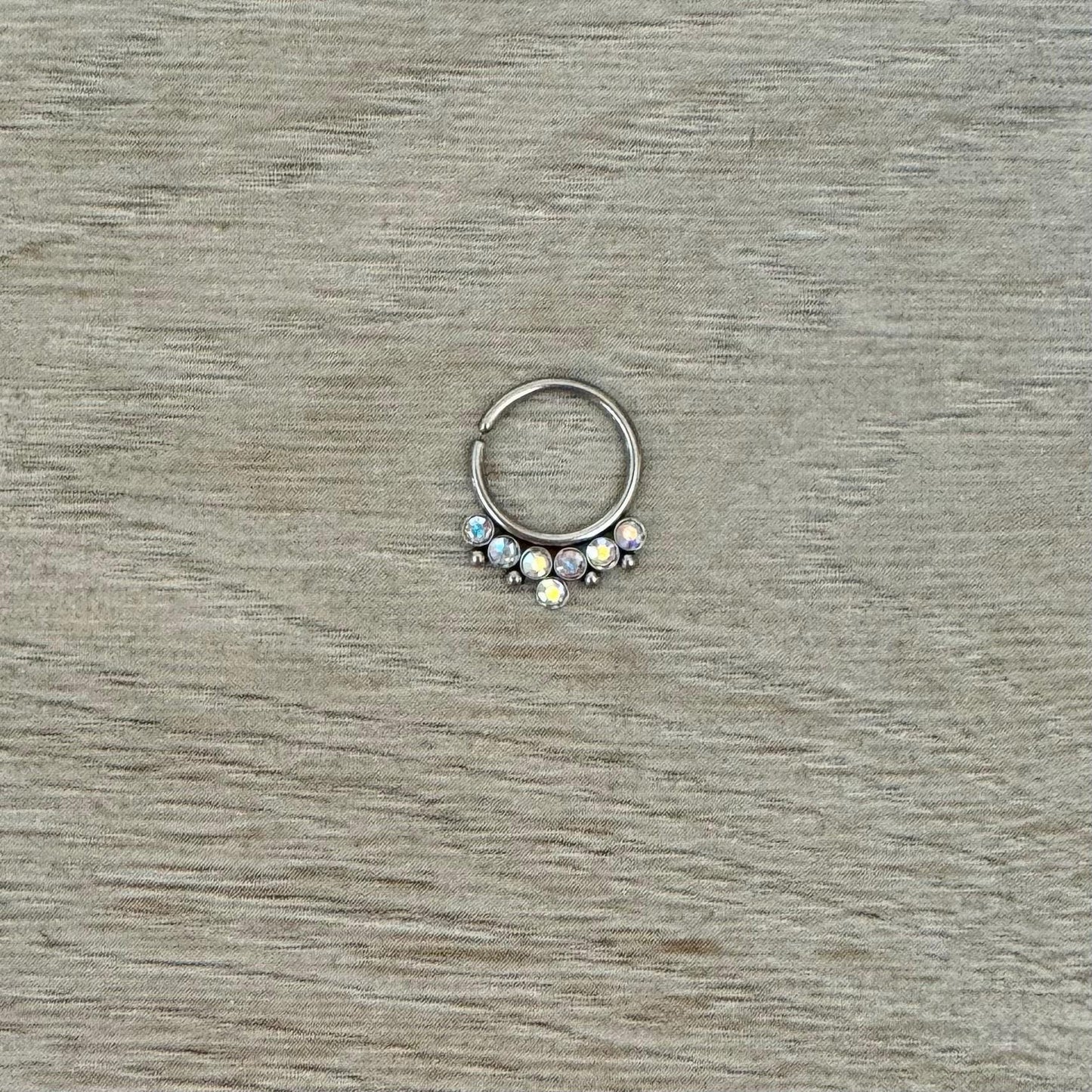 Bendable Aurora Septum Ring (16G or 18G, 8mm, Surgical Steel, Multiple Color Options)