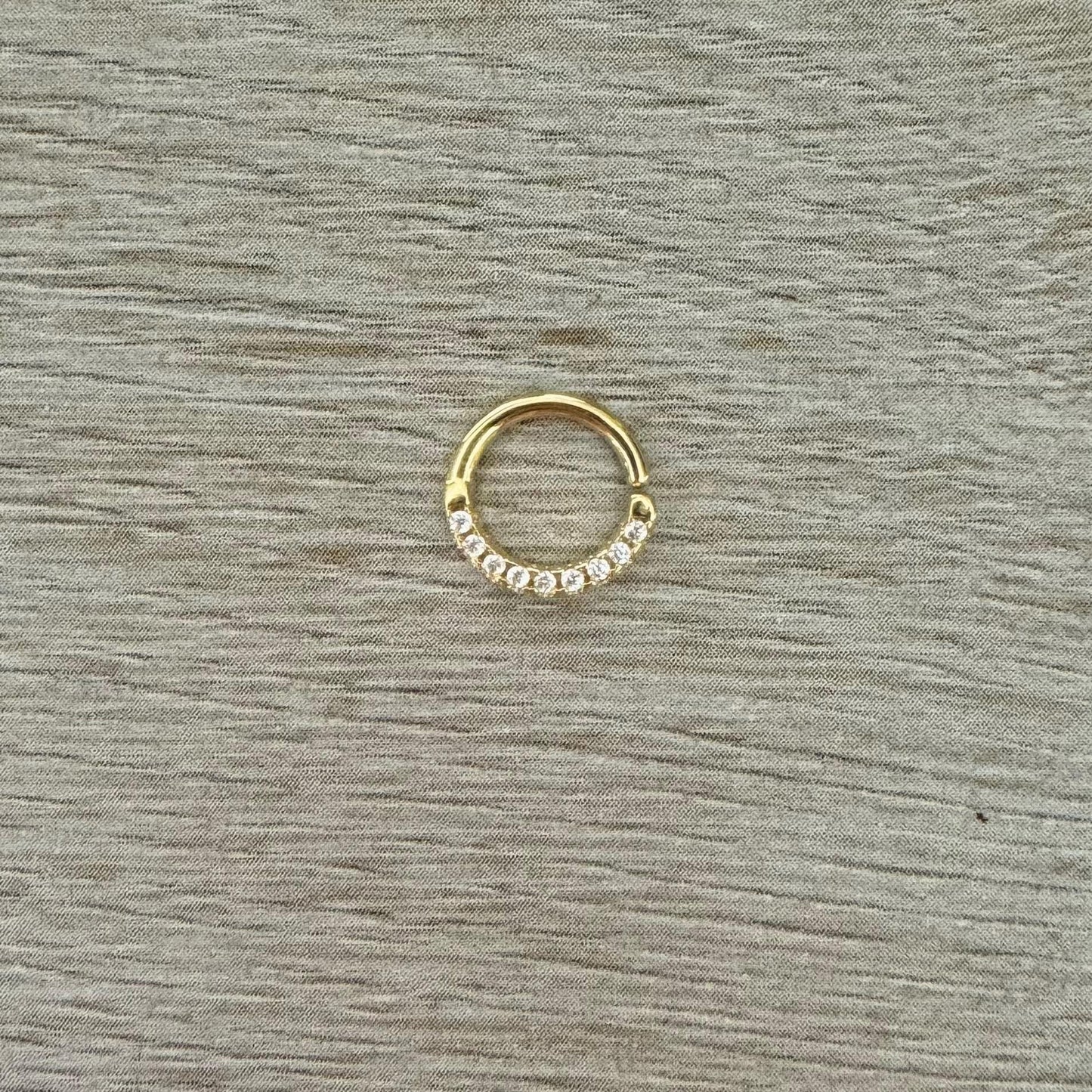 Simple Bendable Gold Daith Earring (16G, 8mm)