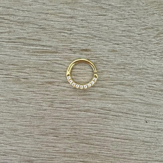 Simple Bendable Gold Daith Earring (16G, 8mm)