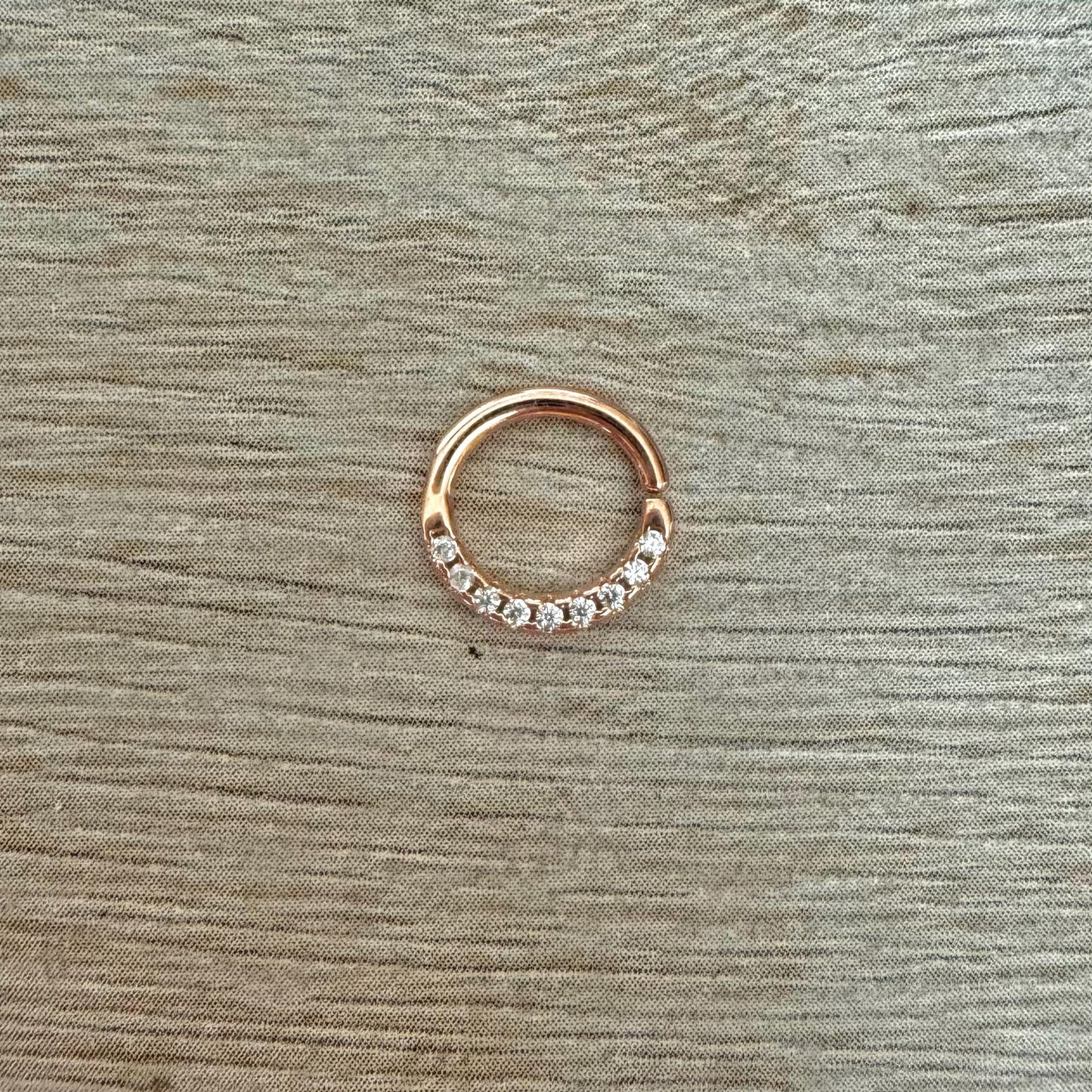 Simple Bendable Rose Gold Daith Earring (16G, 8mm)