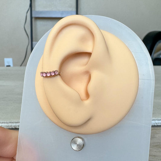 Pink, Rose Gold Conch Earring (16G, 18G, 20G, Surgical Steel, 8mm)