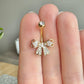 Dainty Cute Bow Belly Button Ring (14G, 10mm, Surgical Steel, 14k Gold Plated, Gold or Silver)