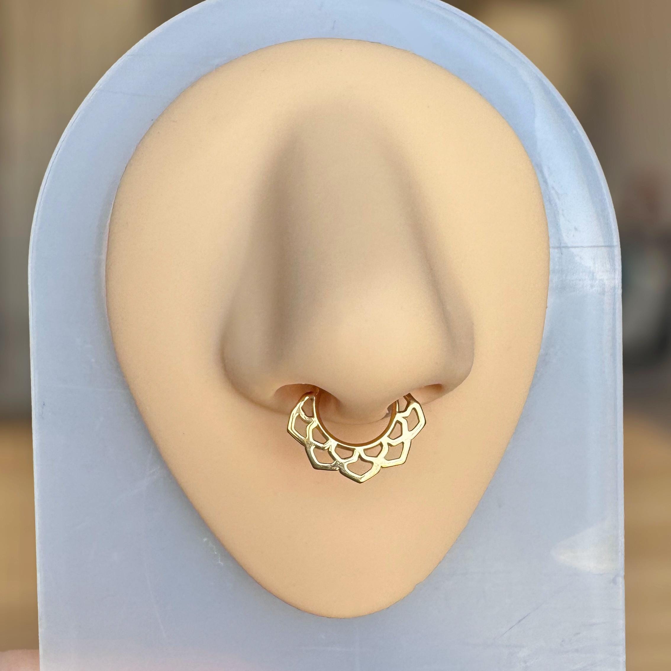 Septum Ring, Gold, Boho Design