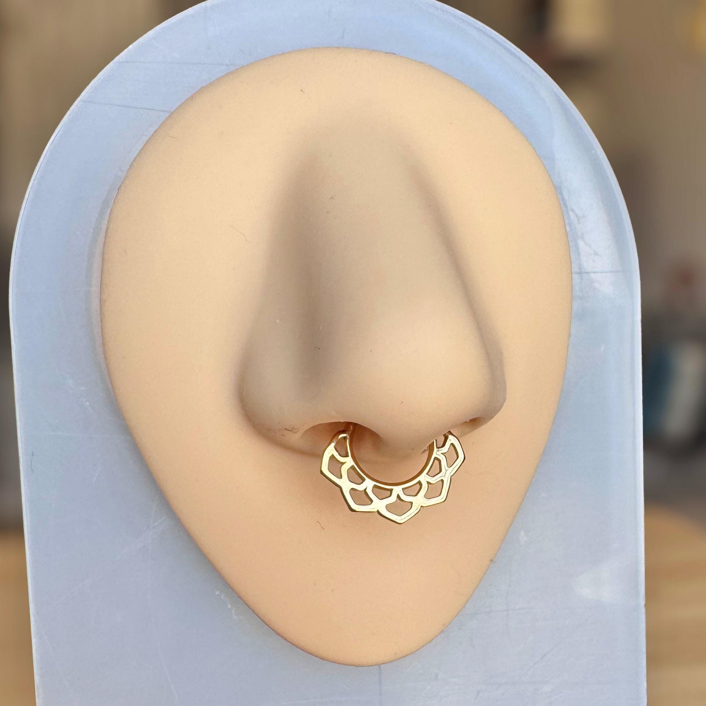 Septum Ring, Gold, Boho Design