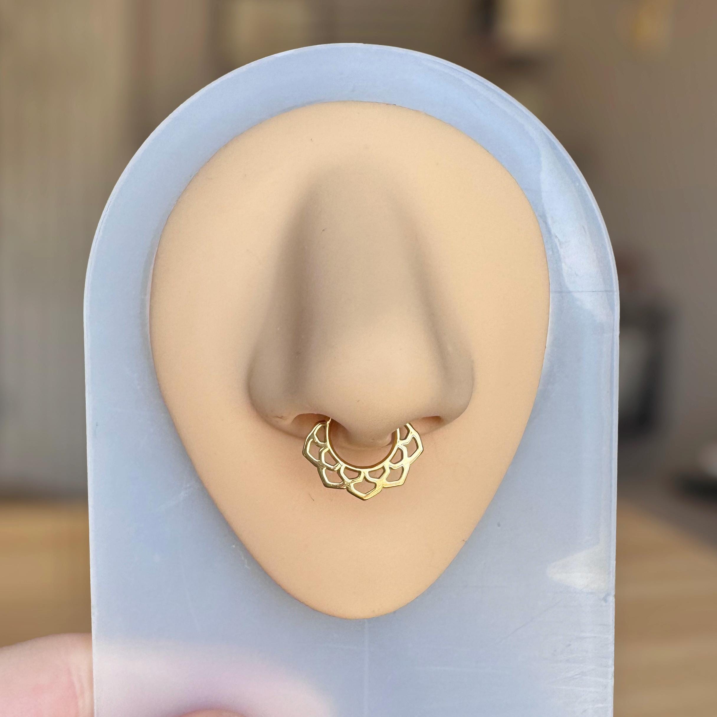 Septum Ring, Gold, Boho Design