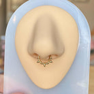 Olive Branch Septum Ring, Gold