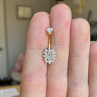 Radiant Flare Belly Button Ring-Belly Button Rings-Elara Body Jewelry