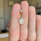 Radiant Flare Belly Button Ring-Belly Button Rings-Elara Body Jewelry