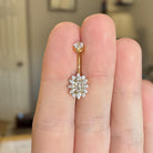Radiant Flare Belly Button Ring-Belly Button Rings-Elara Body Jewelry